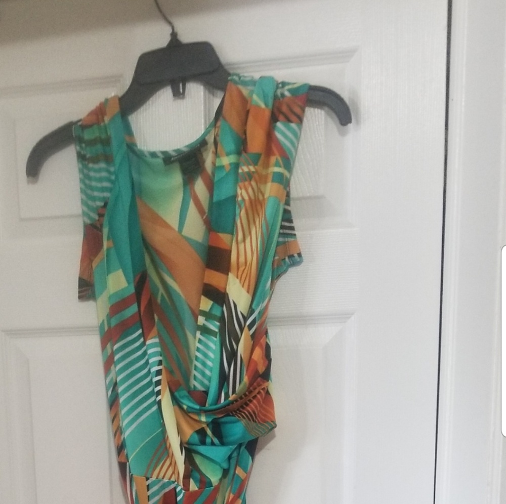 ASHLEY STEWART MULTI COLOR MAXI DRESS SIZE 18/20